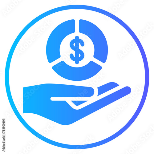 financial analysis gradient icon
