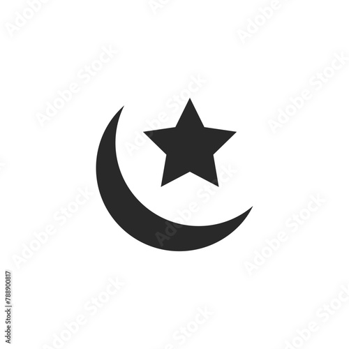 Star and moon logo icon