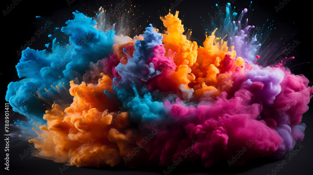 Dust explosion abstract background, Holi background Dust explosion abstract background, Holi background