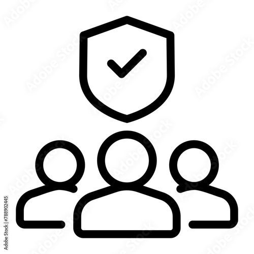 trustworthy line icon