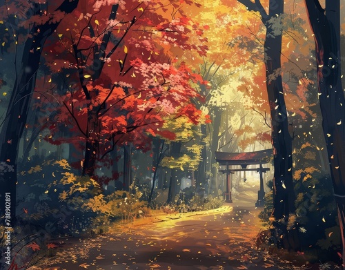 Anime Fall Background