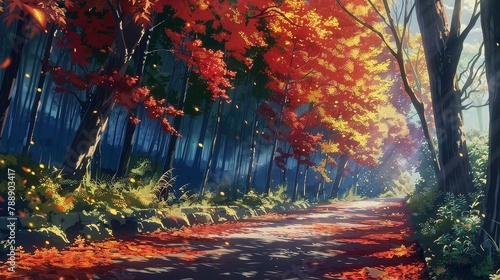 Anime Fall Background