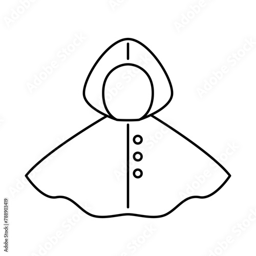 レインコートのアイコン。ベクターイラスト。