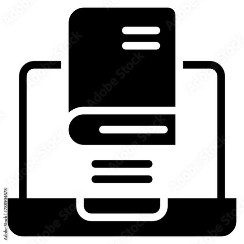 book store education online solid glyph
