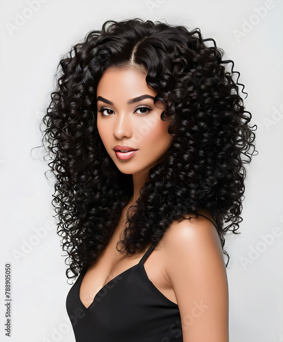 woman with short curly hair