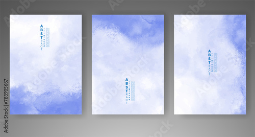 Cover template with watercolor background. Design for your cover, date, postcard, banner, logo.