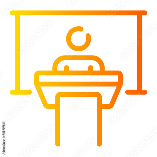 lecturer Line Gradient Icon
