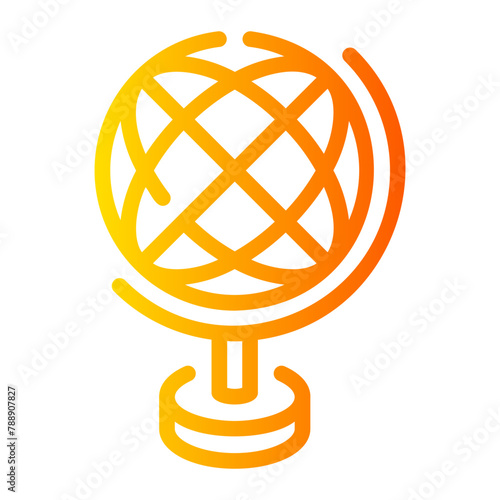 geography Line Gradient Icon