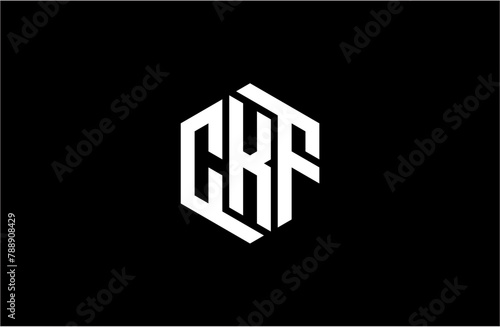 CKF creative letter logo design vector icon illustration