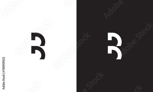 Letter B logo, monogram unique, black and white, Modern premium elegant logo business company, Vector minimalist
