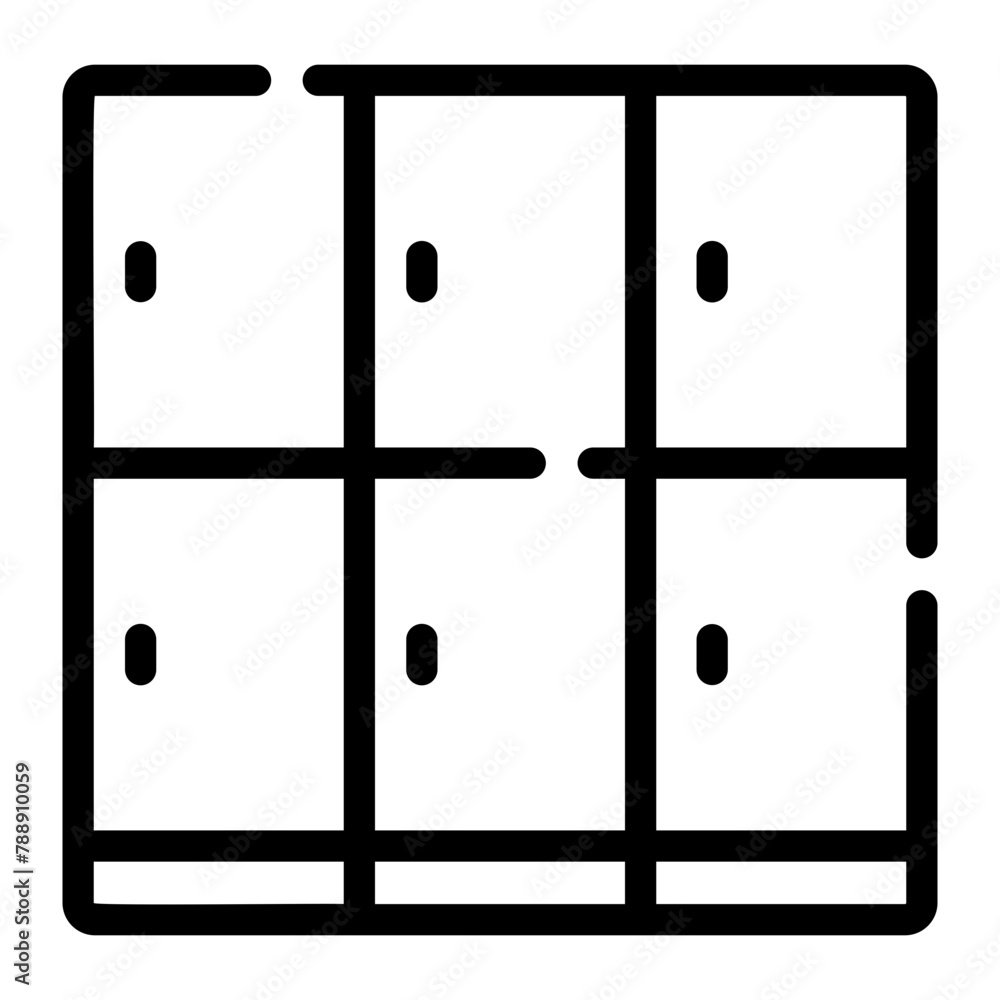 lockers Line Icon lockers Line Icon