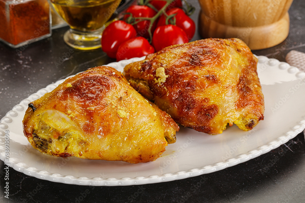 Roasted chicken thigh with spices Roasted chicken thigh with spices