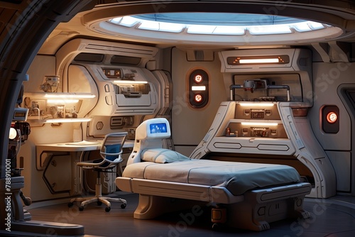 Extraterrestrial Study Table and Space Station Bunk Beds: Intergalactic Spaceport Bedroom Decors