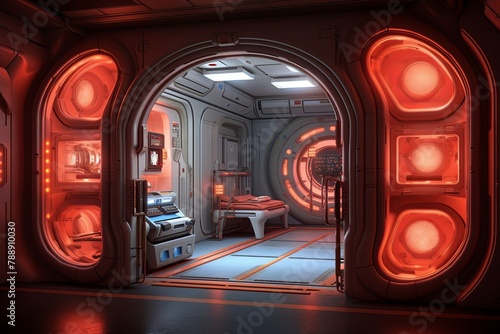 Hyperdrive Closet Doors & Space Exploration Posters: Intergalactic Spaceport Bedroom Decors