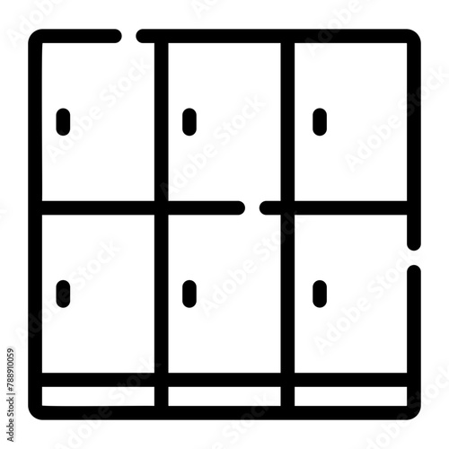 lockers Line Icon