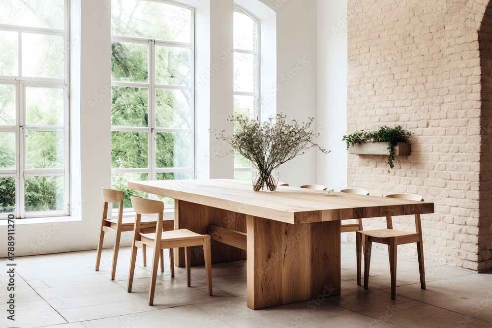 Essentialist Minimalist Monastery Dining Room Ideas: Bare Table Inspiration