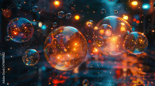 background with colorful bubbles 