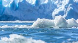 Dramatic Glacier Calving into the Ocean: A Symbol of Climate Change Urgency