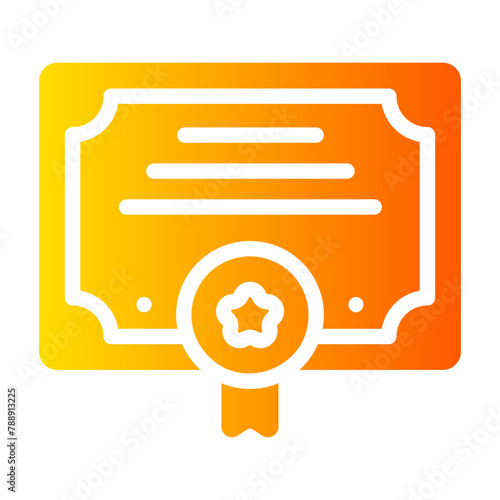 certificate Gradient icon