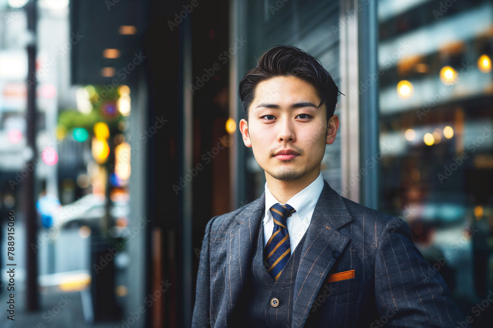 スーツを着た若い男性 スーツを着た若い男性