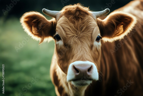 cow young animal nature red country field farm grass bull green summer little