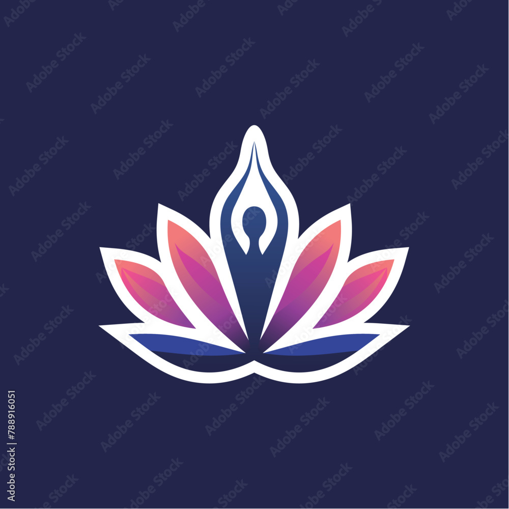 yoga logo with beautiful shape