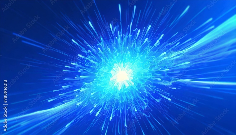 blue background Big bang universe explosion, supernova blast, made out of blue