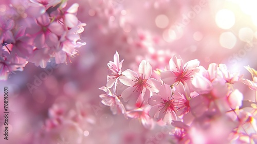 Beautiful spring bright natural background with soft pink sakura flower. Soft blurry image. High Quality Image  © Polska