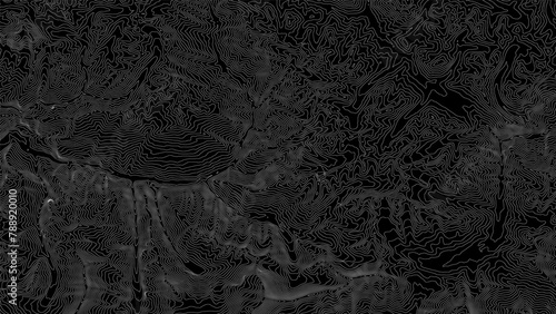 Vector abstract earth relief map generated conceptual elevation map isolines landscape surface eleva photo