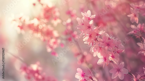 Beautiful spring bright natural background with soft pink sakura flower. Soft blurry image. High Quality Image  © Polska