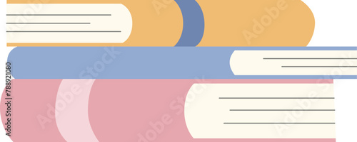Illustration of book stack