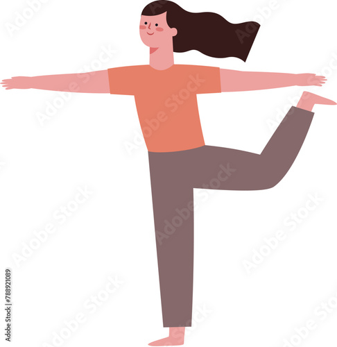 Girl practicing Yoga