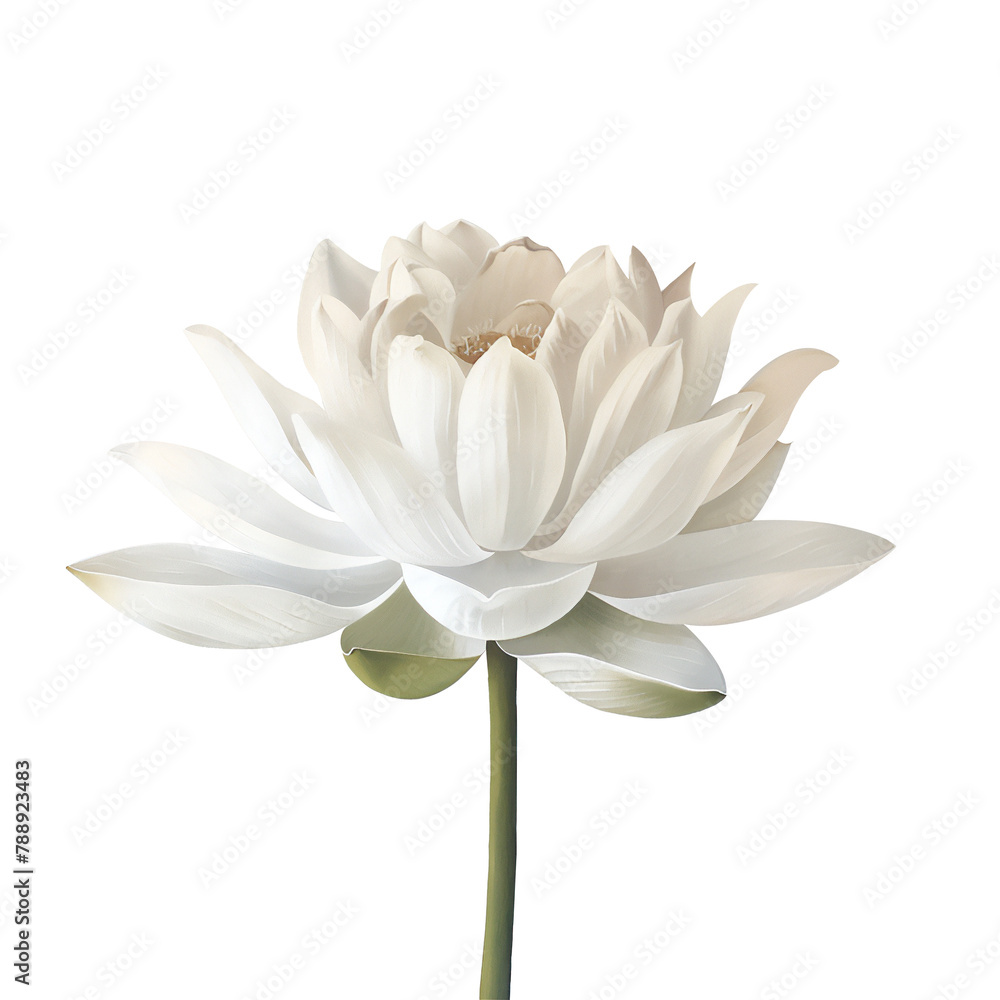 White Lotus flower isolated White Lotus flower isolated