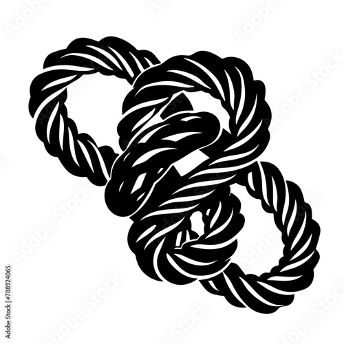 Infinity symbol made of rope