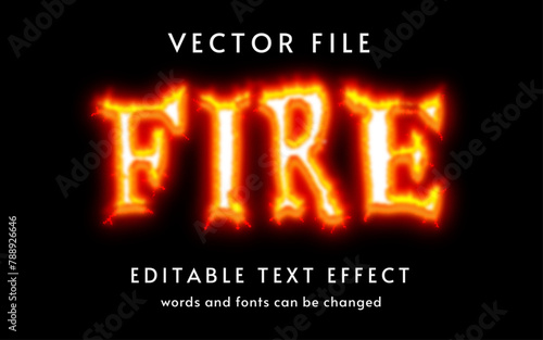 fire text effect editable