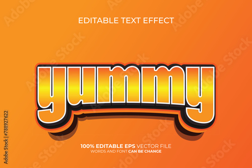 Yummy 3D Editable Text Effect Style