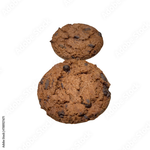 Isolated choco chips cookie (ID: 788927671)