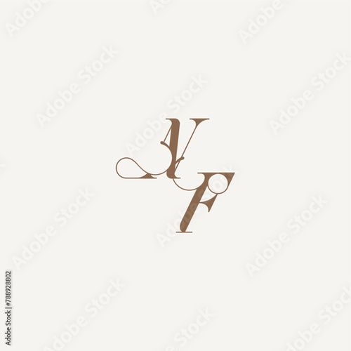 initial monogram logo wedding concept design ideas NF Luxury and Elegant letter