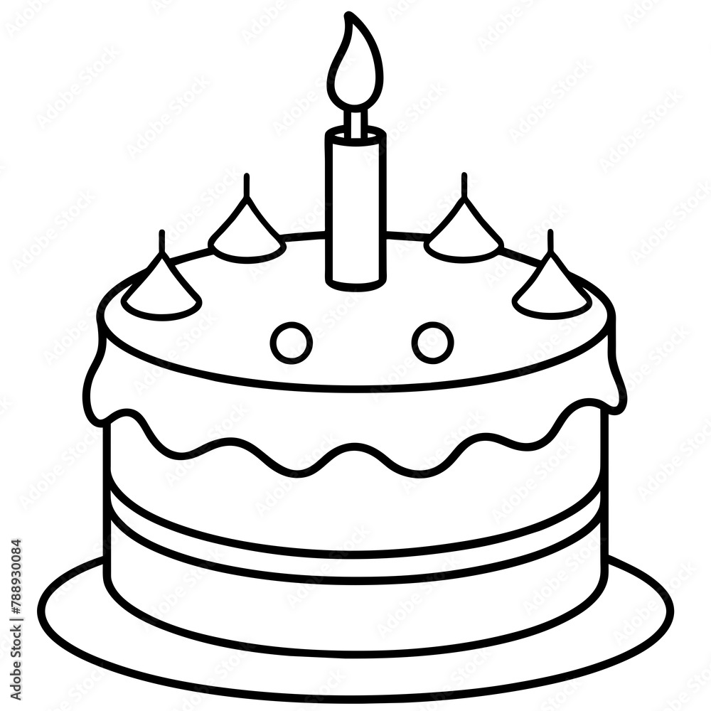 Birthday cake silhouette vector illustration line art
Birthday cake silhouette vector illustration line art