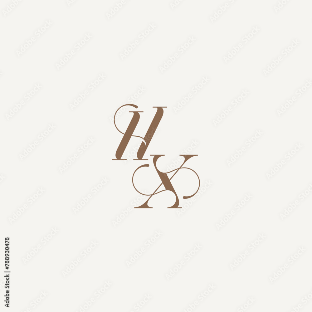 Luxury and Elegant initial monogram logo letter wedding concept design ideas HX Luxury and Elegant initial monogram logo letter wedding concept design ideas HX