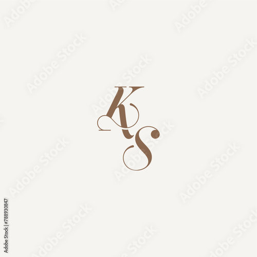 Luxury and Elegant initial monogram logo letter wedding concept design ideas KS