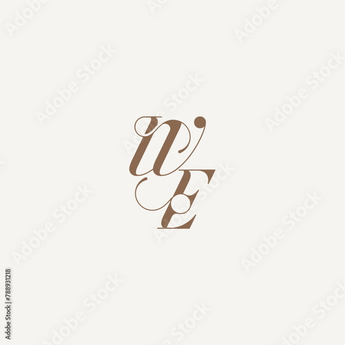 wedding concept design ideas WE initial monogram logo letter Luxury and Elegant