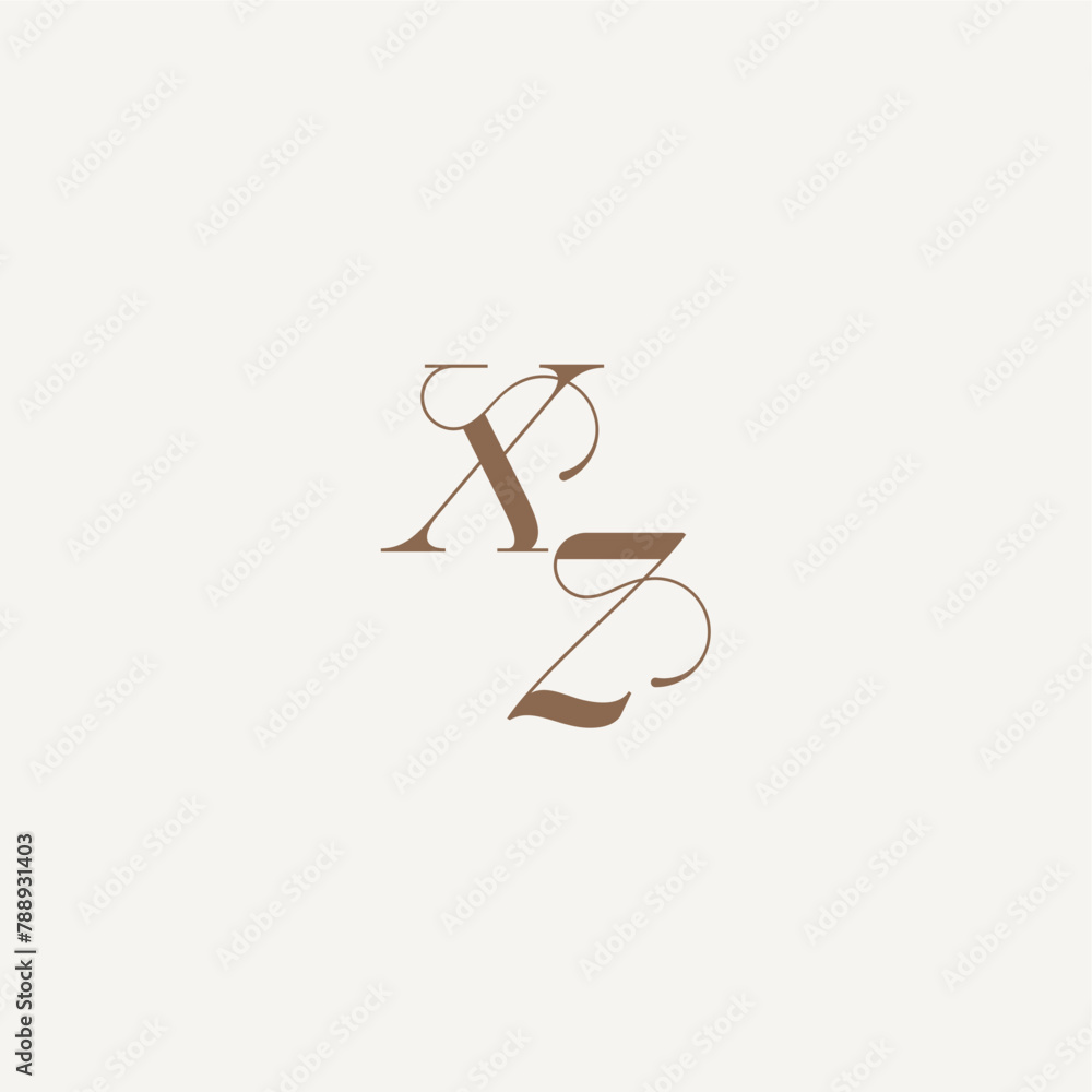 XZ letter wedding concept design ideas Luxury and Elegant initial monogram logo XZ letter wedding concept design ideas Luxury and Elegant initial monogram logo