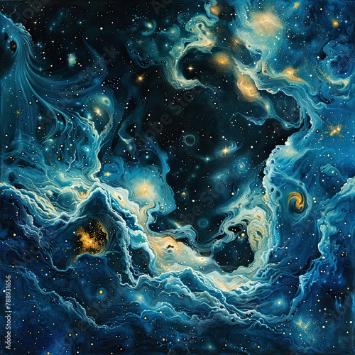 Starry Splendor: A Celestial Symphony of Artistic Space