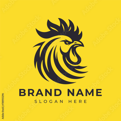 Rooster elegant logo vector illustration