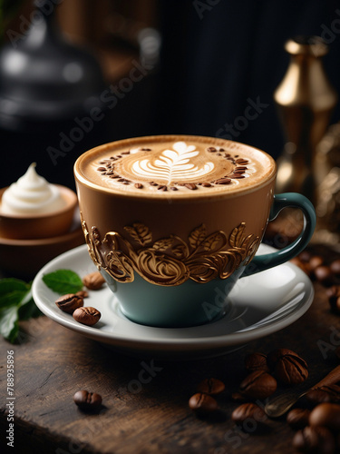 Elegance Brewed, Coffee in a Lavish Mug