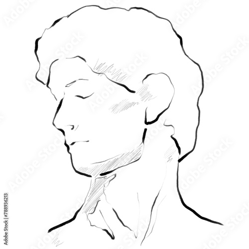 조각상 옆모습(남자버전)