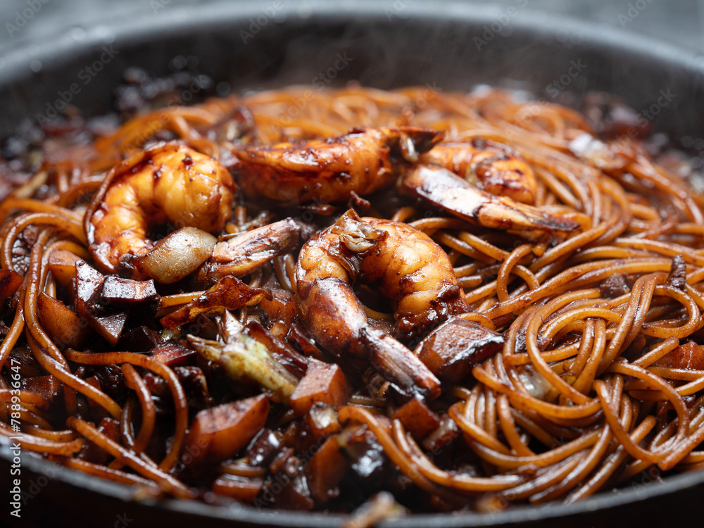 Fototapeta premium jajangmyeon, black bean sauce noodles 