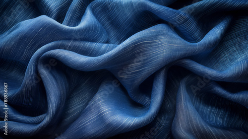  Smooth Waves Of Denim Fabric Capturing The Dynamic Movement And Subtle Textures Of Quality Blue Textile