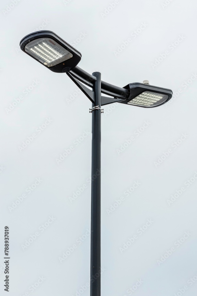 Modern LED street light lamp body on white background Modern LED street light lamp body on white background